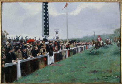 Races at Longchamp; the finish by Jean Beraud