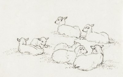 Six Lying Lambs by Jean Bernard