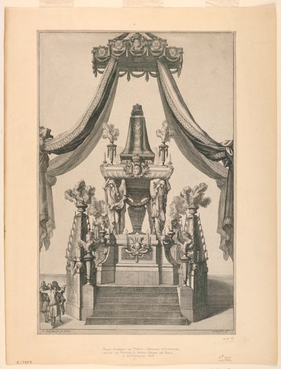 Catafalque of Maria-Theresa of Austria, Notre Dame, Paris by Jean Bérain, the Elder