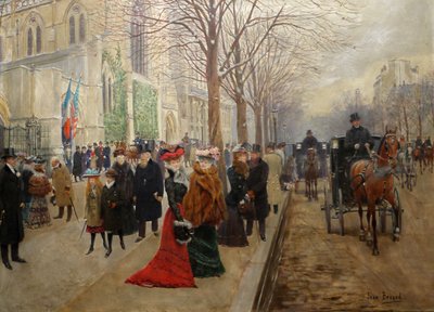 After the Service at the Church of the Holy Trinity by Jean Beraud