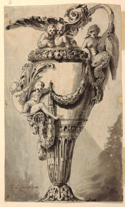 Design for a Decorative Ewer by Jean Charles Delafosse