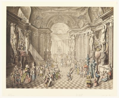 View of Masquerade Ball, 1770–80 by Jean Charles Delafosse