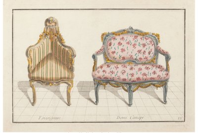 Encoignure, Demi Canapé. Nouvelle Iconologie Historique ou Attributes Hierogliphyques by Jean Charles Delafosse
