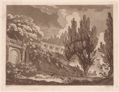Stairs in an Italian Garden by Jean Claude Richard Saint Non