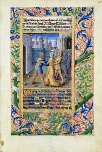 Judith being Seized by the Assyrians, from the Book of Hours of Louis dOrleans by Jean Colombe