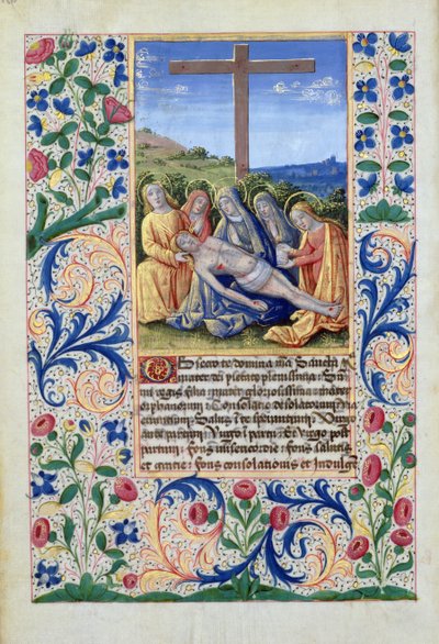 The Lamentation, from the Book of Hours of Louis dOrleans by Jean Colombe
