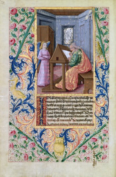 St. Matthew, from the Book of Hours of Louis dOrleans by Jean Colombe