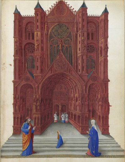 Très Riches Heures du Duc de Berry - The Presentation of the Virgin Mary in the Temple of Jerusalem by Jean Colombe