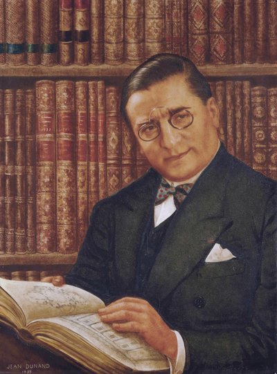 Armand Albert Rateau in His Library by Jean Dunand