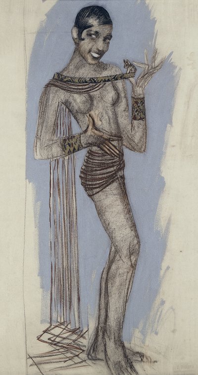Josephine Baker - A maquette for an important lacquer panel by Jean Dunand