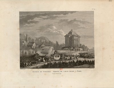Return from Varennes, Arrival of Louis Capet in Paris by Jean Duplessis Bertaux