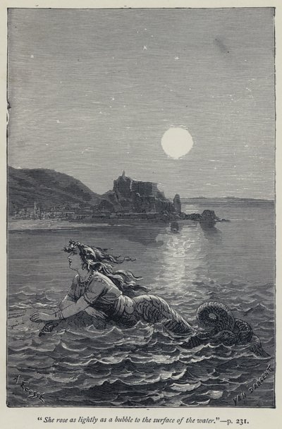 She rose as lightly as a bubble to the surface of the water by Jean Edouard Dargent