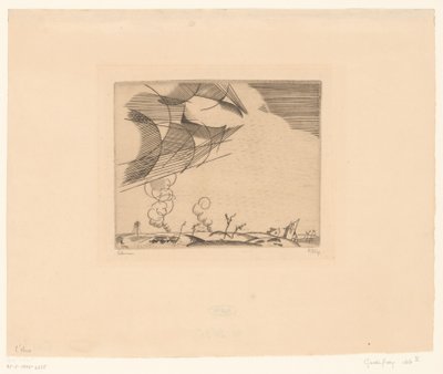 Landscape with Smoke Plumes by Jean Emile Laboureur (signed by artist)