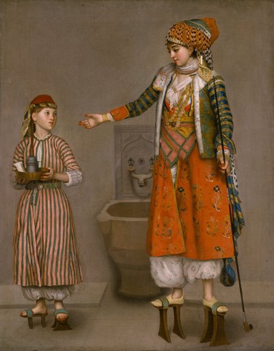 A Lady in Turkish Dress and Her Servant by Jean Étienne Liotard