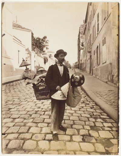 Lampshade Merchant by Jean Eugène Auguste Atget