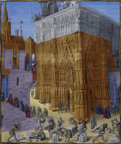 Construction of the Temple of Jerusalem by Jean Fouquet