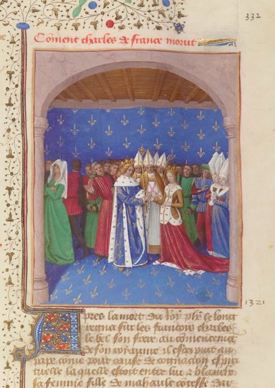 Marriage of Charles IV the Fair by Jean Fouquet