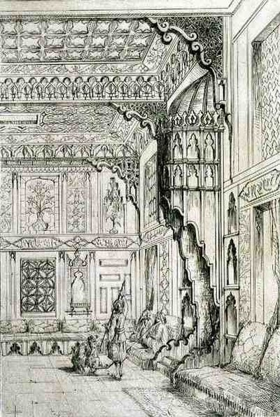 Islamic and Moorish design for a door tapestry by Jean Francois Albanis de Beaumont