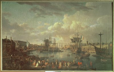 View of the Port at Brest by Jean Francois Hue
