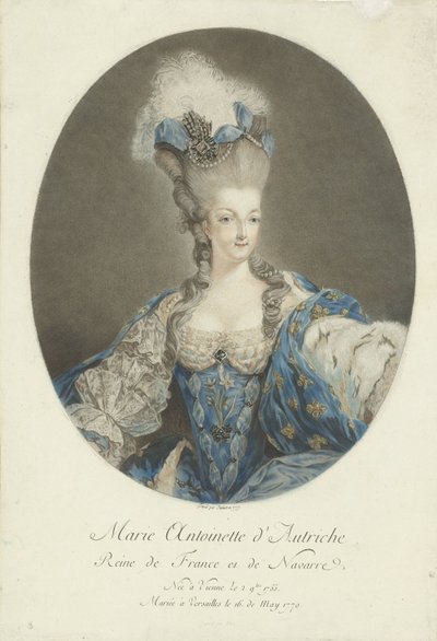 Portrait of Marie Antoinette by Jean Francois Janinet