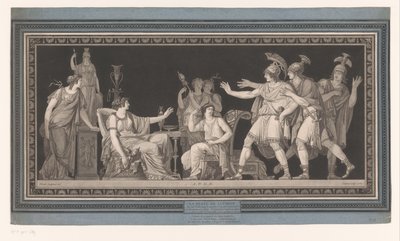 Tarquinius and His Spinning Wife Lucretia by Jean Francois Janinet