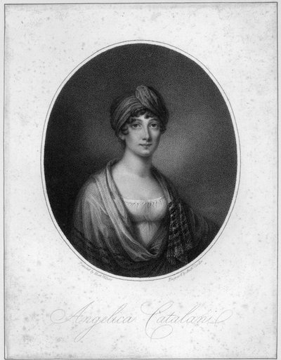 Angelica Catalani, Engraved by Antoine Cardon by Jean Francois Marie Huet Villiers