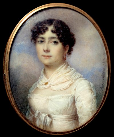 Portrait of the English Adventurer Sophie Dawes, Baroness of Feucheres by Jean Francois Marie Huet Villiers