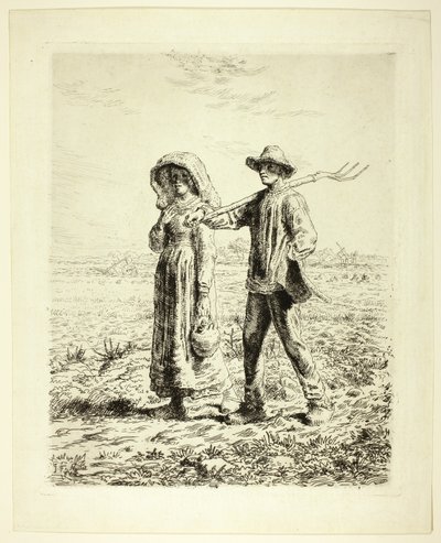 Peasants Going to Work by Jean Francois Millet