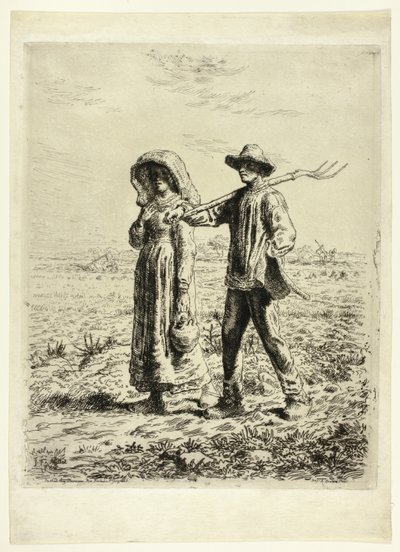 Peasants Going to Work by Jean Francois Millet