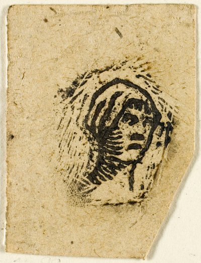 Sketches, Fragment: Head of a Woman Wearing a Kerchief by Jean Francois Millet