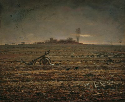 The Plain of Chailly with Harrow and Plough by Jean Francois Millet