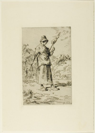 The Spinner by Jean Francois Millet
