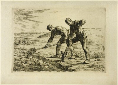 Two Men Digging by Jean Francois Millet