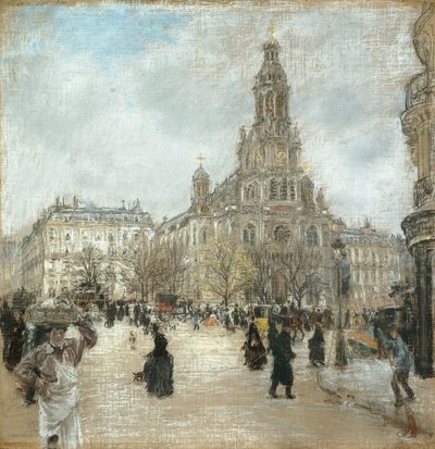 Place de la Trinité, Paris, c.1886 by Jean Francois Rafaelli