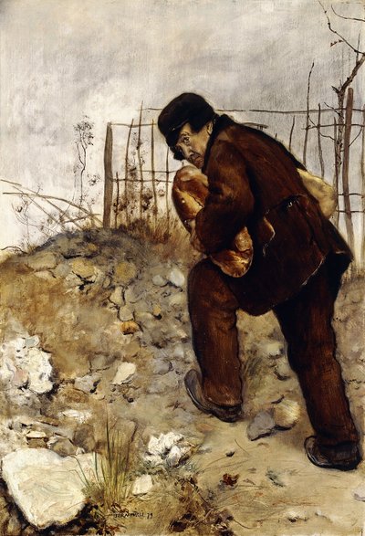 The Man with Two Loaves of Bread by Jean Francois Raffaelli