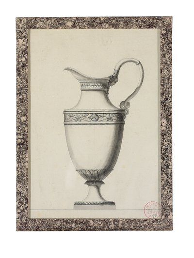 Design for a ewer with a Grecian mask handle by Jean Guillaume Moitte