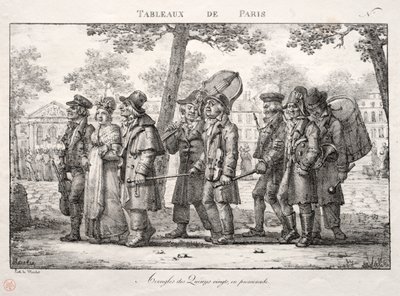 Scenes of Paris: Blind Men from the Quinze Vingts, Walking by Jean Henri Marlet