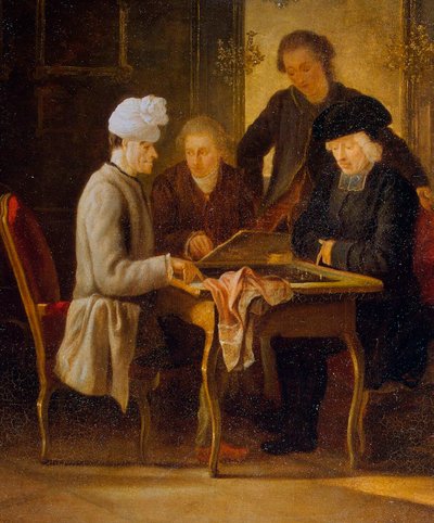 Voltaire at a Chess Table by Jean Huber