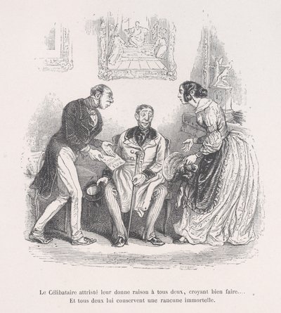 The Grieving Widow Gives Them Both the Right to Do Well... And They Both Retain an Eterna... by Jean Ignace Isidore Gérard