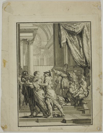Frontispiece for Athalie, Act V, Scene VI, from Racine