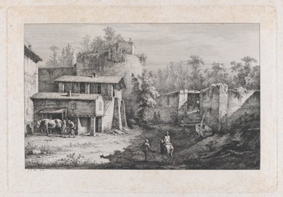 Landscape with Farrier, View of Terrebasse, France by Jean Jacques de Boissieu