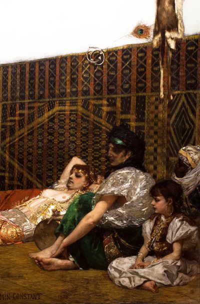 Interior of a Harem in Morocco (detail) by Jean Joseph Benjamin Constant