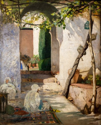 Moroccan Courtyard, before 1880 by Jean Joseph Benjamin Constant