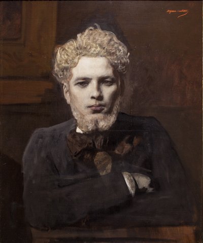 Portrait of a Bearded Young Man Known as the Albino by Jean Joseph Benjamin Constant