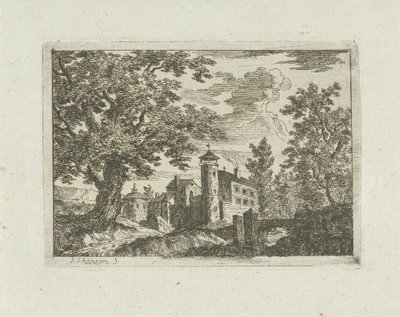Castle in a Landscape by Jean Joseph Hanson