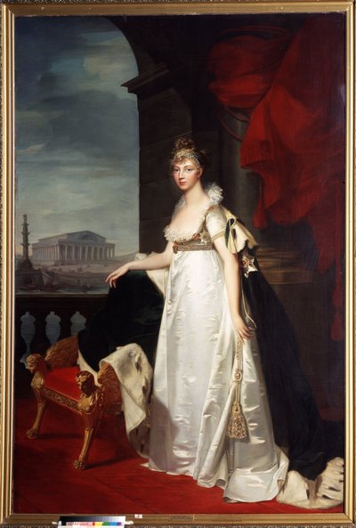 Portrait of Empress Elizabeth Alexeievna by Jean Laurent Monnier
