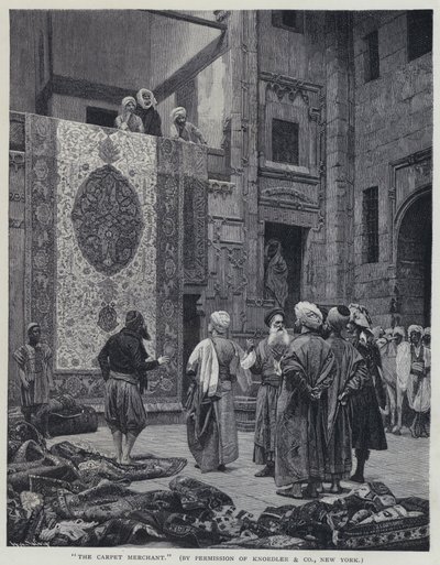 The Carpet Merchant by Jean Leon (after) Gerome