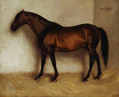 Dollar, A Bay Hunter in a Loose Box by Jean Leon Gerome