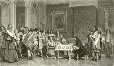 Moliere at breakfast with Louis XIV by Jean Leon Gerome