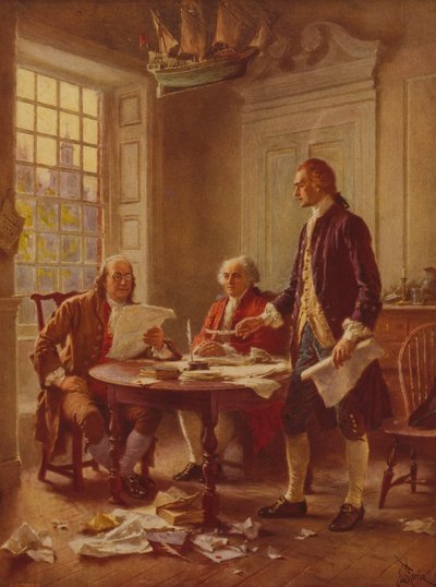 Writing the Declaration of Independence by Jean Leon Gerome Ferris